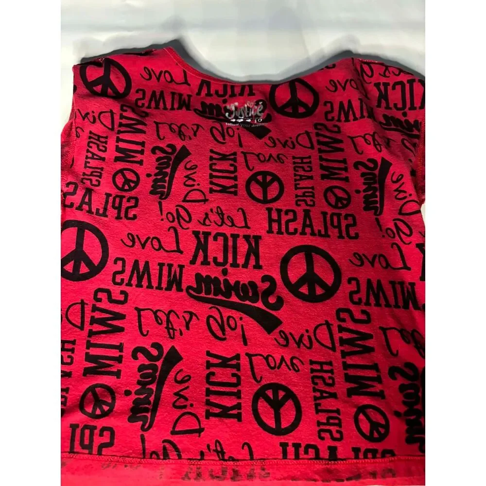Justice SWIM girls size 10 short sleeve shirt